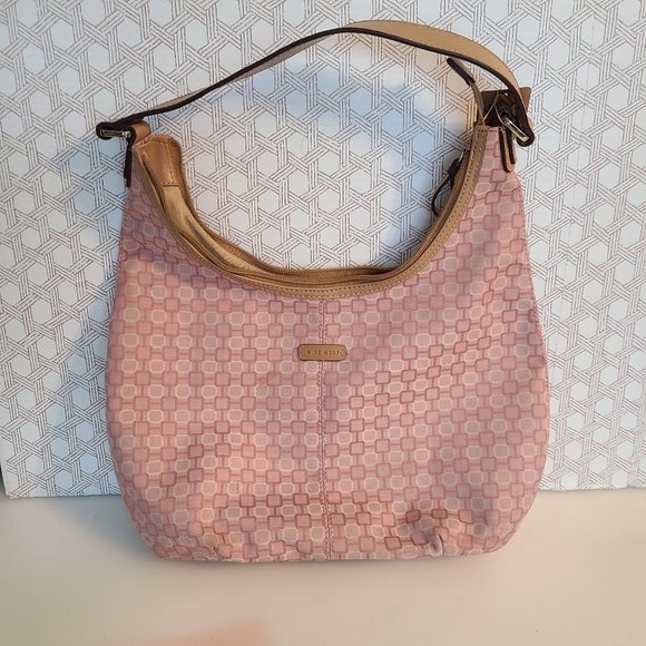Pink Nine West Shoulder Bag Purse Geometric Pattern with Matching Coin Purse - Picture 1 of 11